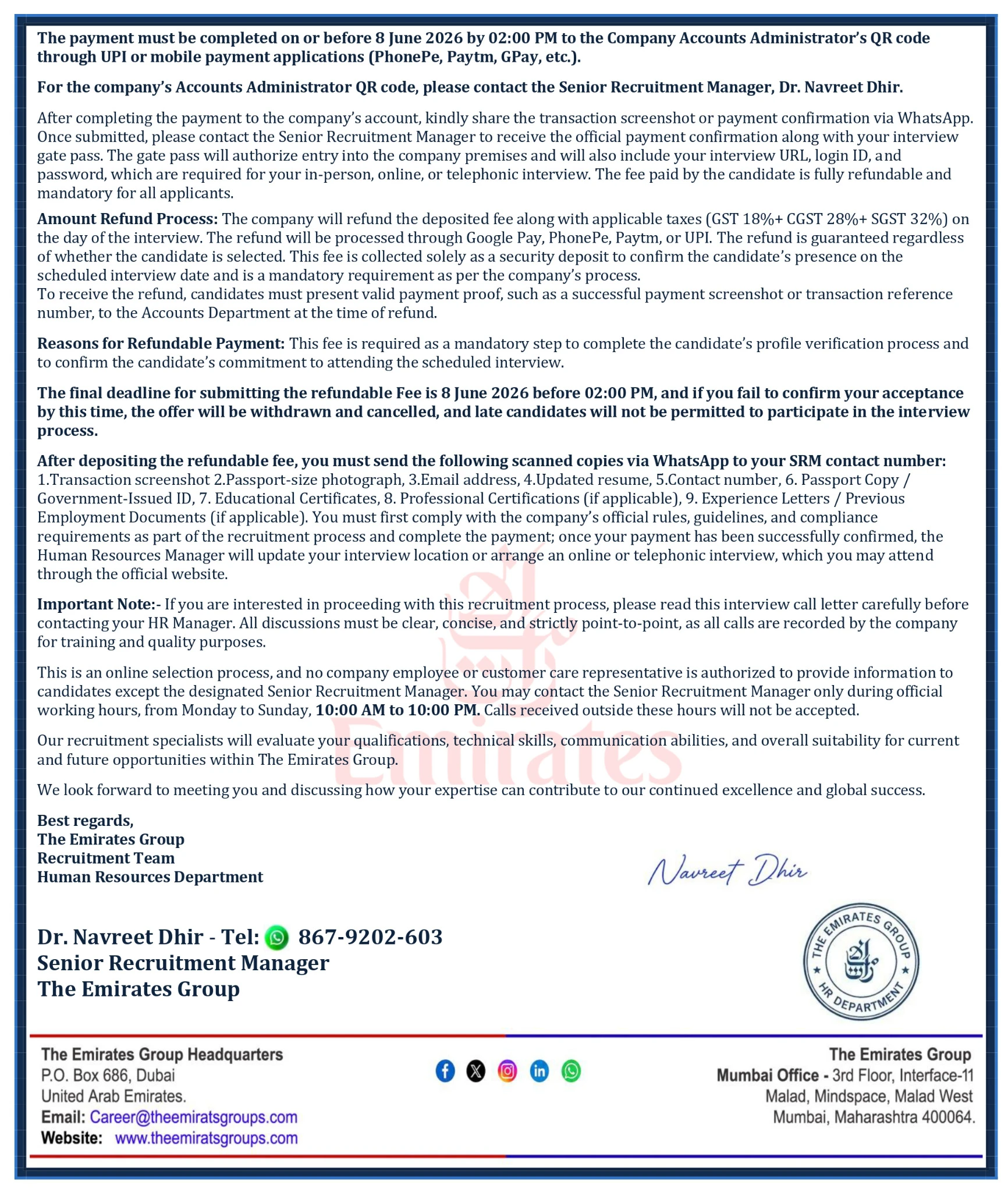 Interview Letter Page 3